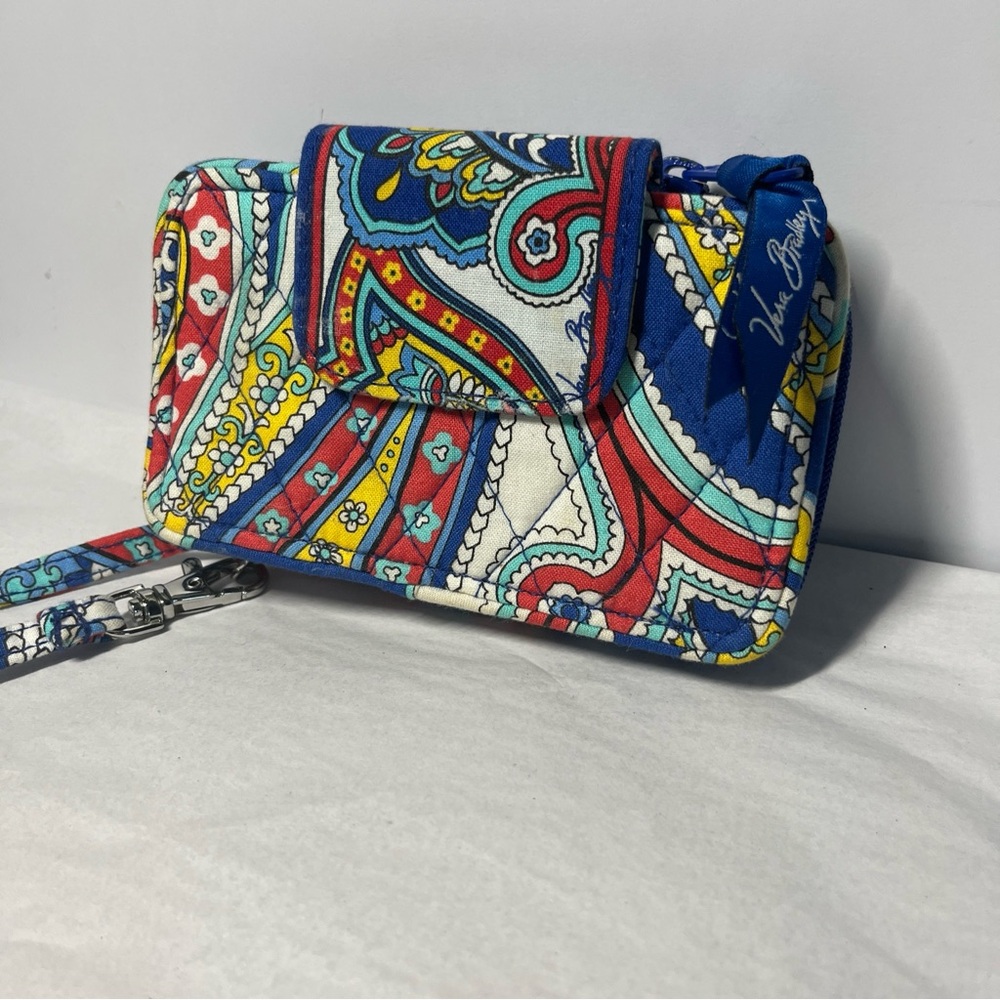 VERA BRADLEY Marina Paisley Wallet RARE Pattern, Wristlet, Good Condition